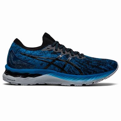 Férfi Asics Gel-Nimbus 23 Knit Futócipő AS2516307 Kék/Fekete